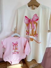 Load image into Gallery viewer, Boots &amp; Bows Personalized Baby Bubble &amp; Toddler/Youth Tee
