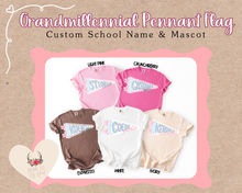 Load image into Gallery viewer, Custom School Grandmillennial Pennant Flag
