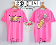 Load image into Gallery viewer, Personalized Pencil Tee
