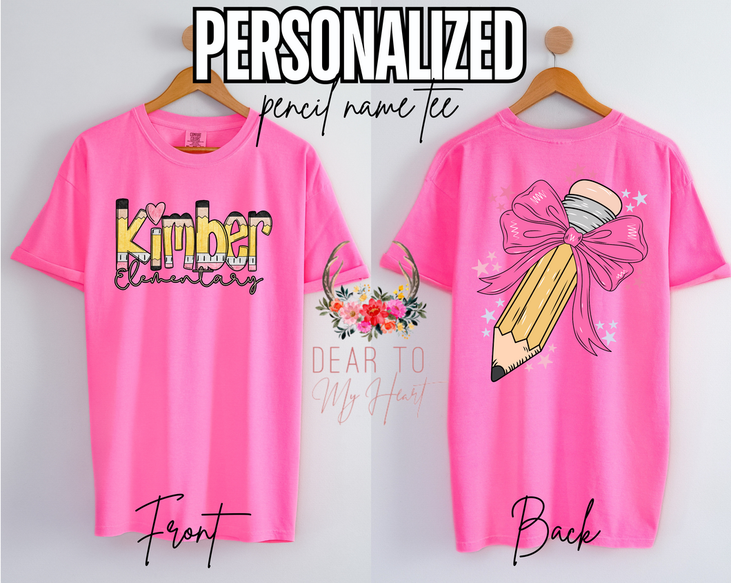 Personalized Pencil Tee