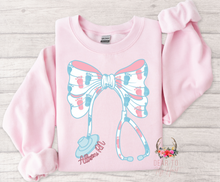 Load image into Gallery viewer, Nurse Stethoscope Pink &amp; Blue Bow Tee, or Sweatshirt
