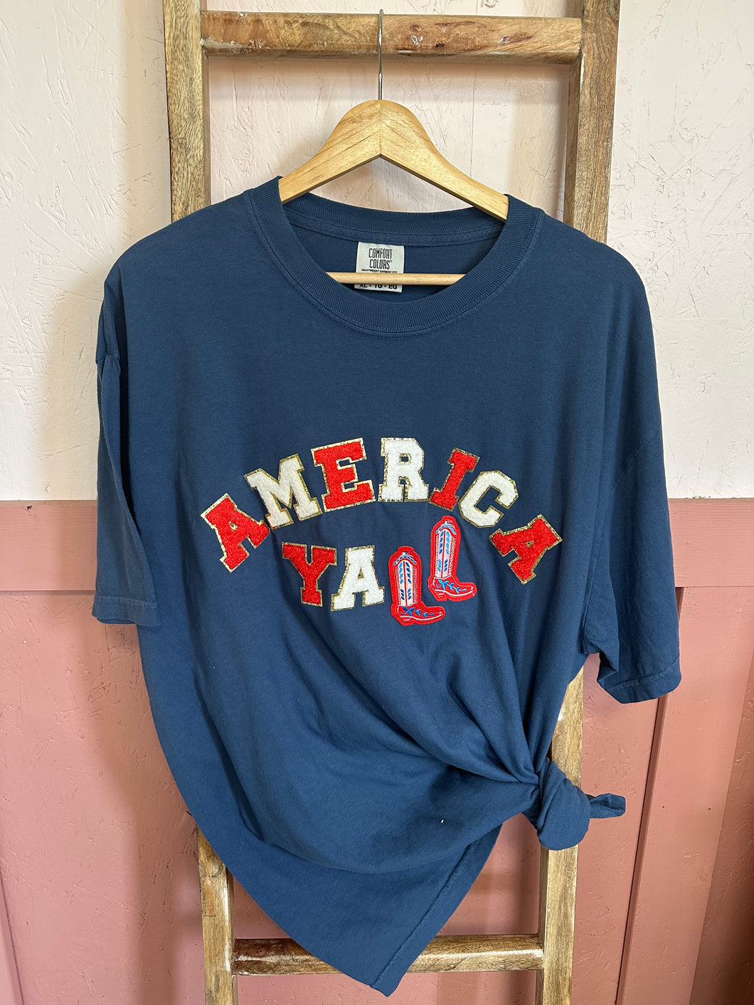 *Ready to Ship* America Y'all Chenille Patch Tee