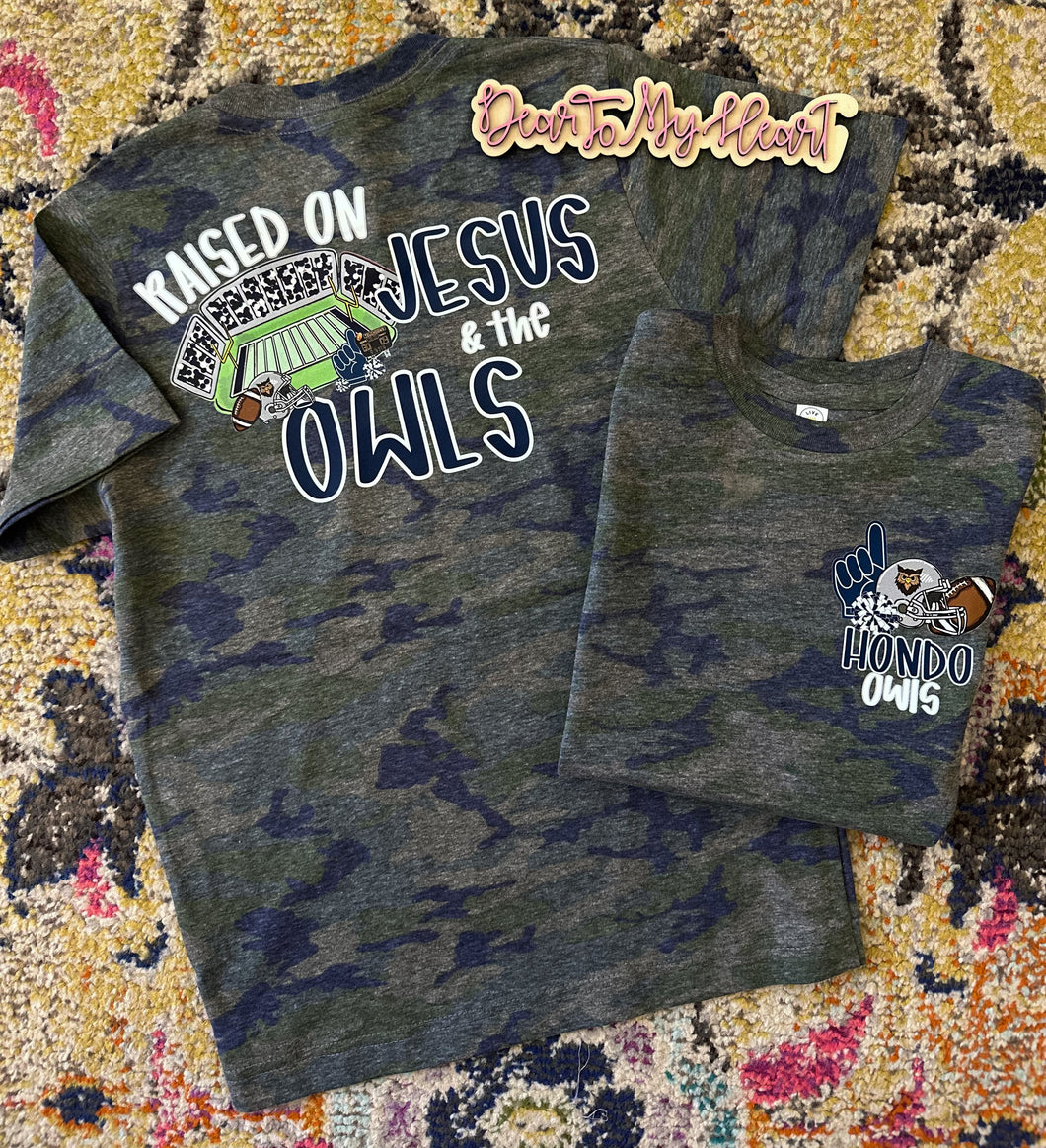 Raised on Jesus and the OWLS - Vintage Camo