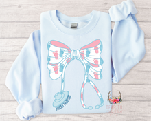 Load image into Gallery viewer, Nurse Stethoscope Pink &amp; Blue Bow Tee, or Sweatshirt
