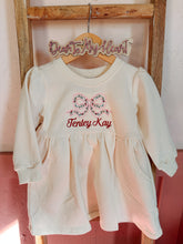 Load image into Gallery viewer, Christmas Bow Embroidered Sweatshirt Dress
