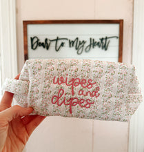 Load image into Gallery viewer, Wipe &amp; Dipes Embroidered Travel Bag
