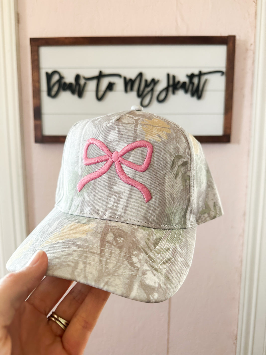 Pink & Camo 3D Embroidered Trucker