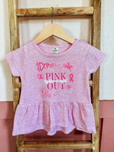 Load image into Gallery viewer, PINK OUT Pink Peplum Baby &amp; Toddler Tee (Pre-Order)
