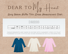 Load image into Gallery viewer, Embroidered Football Bow Ruffle Dress - Custom School Colors
