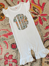 Load image into Gallery viewer, Fall Monogram Baby Romper
