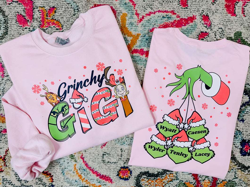 Personalized Grinchy Tee & Sweatshirt