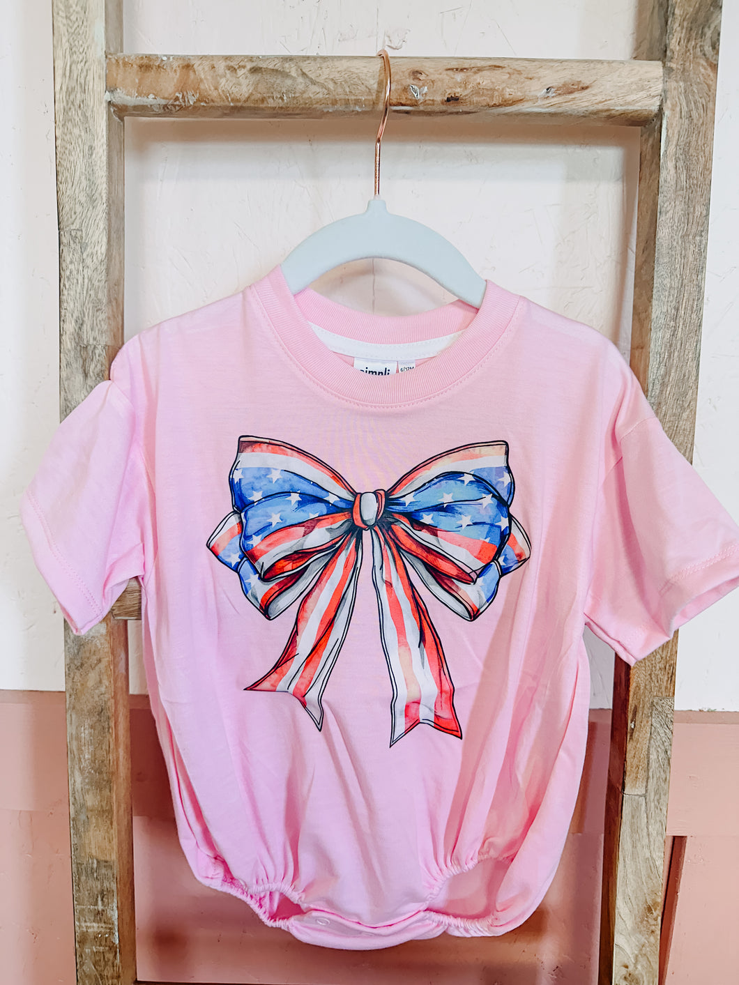 *Ready To Ship* American Pink Bow Bubble