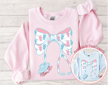 Load image into Gallery viewer, Nurse Stethoscope Pink &amp; Blue Bow Tee, or Sweatshirt
