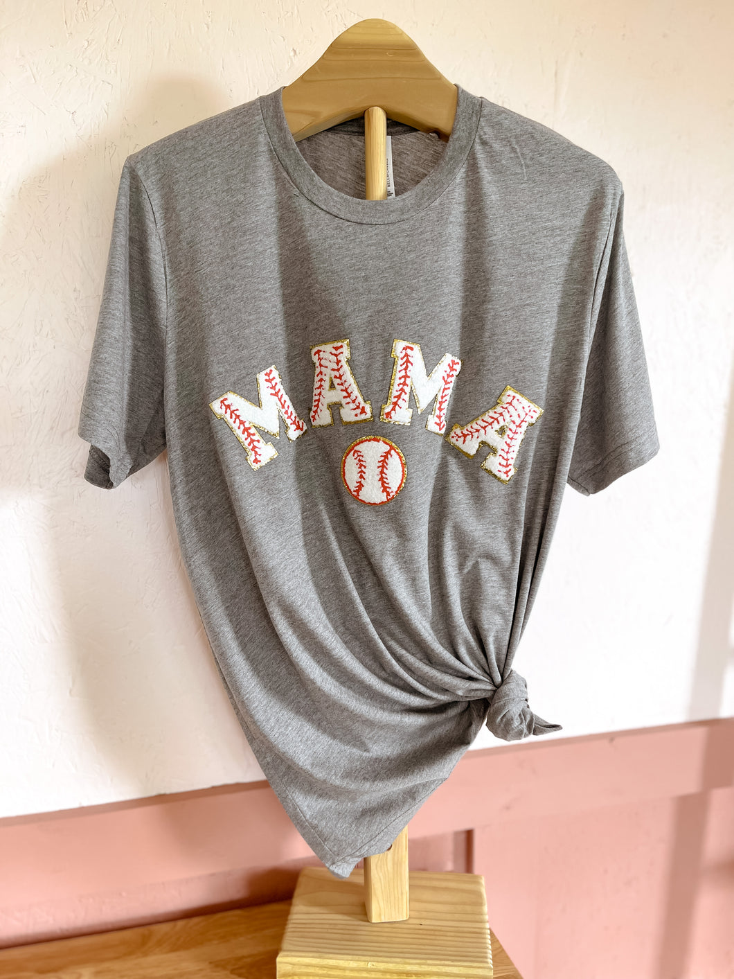 Baseball Mama Chenille Patch Tee